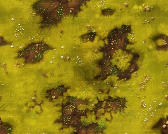 Forest Grassland Battle Mat | Terrain Essentials | Cast 'n Play | 1 Inch Grid Combat Maps