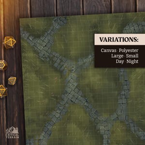 Graveyard Battle Mat | Terrain Essentials | Cast 'n Play | 1 Inch Grid Combat Maps