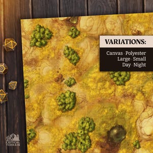 Savanna-Kampfmatte | Terrain Essentials | Cast 'n Play | 1-Zoll-Raster-Kampfkarten