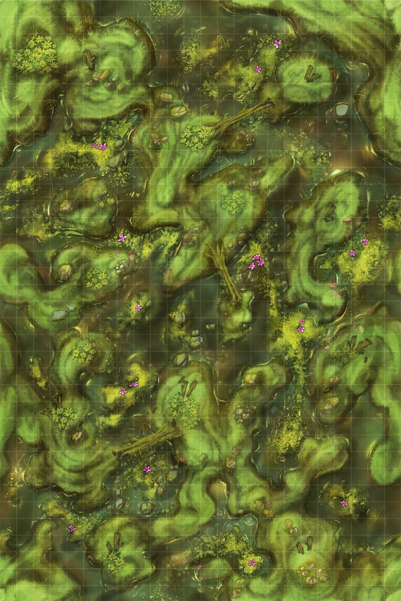 Swamp Battle Mat Terrain Essentials Cast 'n Play | Etsy