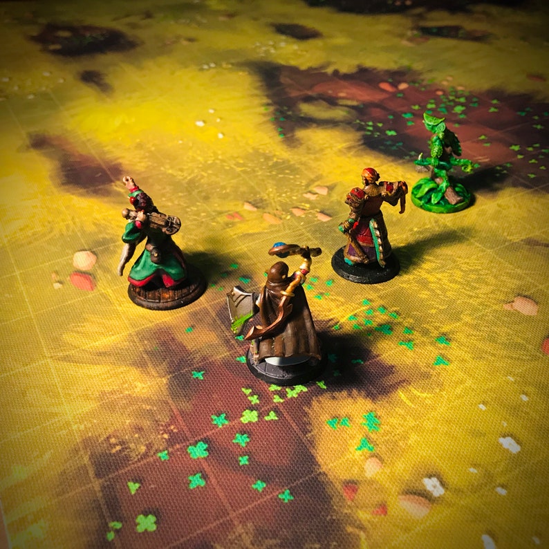 Forest Grassland Battle Mat Terrain Essentials Cast 'n Play 1 Inch Grid Combat Maps image 5