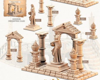 Statue | Antique Greek | Terrain Essentials | Exteriors | Cast 'n Play | 3D Printed Tabletop Terrain