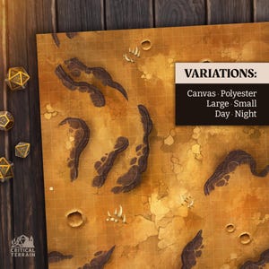 Wasteland Battle Mat | Terrain Essentials | Cast 'n Play | 1 Inch Grid Combat Maps