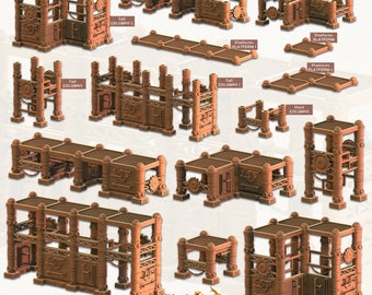 Modular Platforms| Steampunk Workshop | Terrain Essentials | Exteriors | Cast 'n Play | 3D Printed Tabletop Terrain