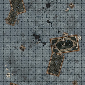 Haunted Mansion Battle Mat | Terrain Essentials | Cast 'n Play | 1 Inch Grid Combat Maps