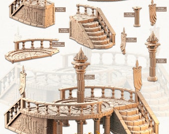 Bridge | Antique Greek | Terrain Essentials | Exteriors | Cast 'n Play | 3D Printed Tabletop Terrain
