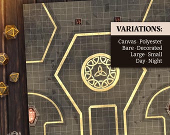 Gothic Cathedral Battle Mat | Terrain Essentials | Cast 'n Play | 1 Inch Grid Combat Maps