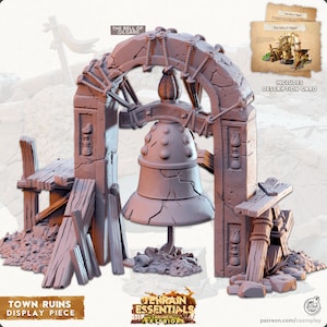 The Bell of Gilgard | Town Ruins | Terrain Essentials | Exteriors | Cast &#39;n Play | 3D Printed Tabletop Terrain