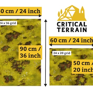 Forest Grassland Battle Mat Terrain Essentials Cast 'n Play 1 Inch Grid Combat Maps image 3