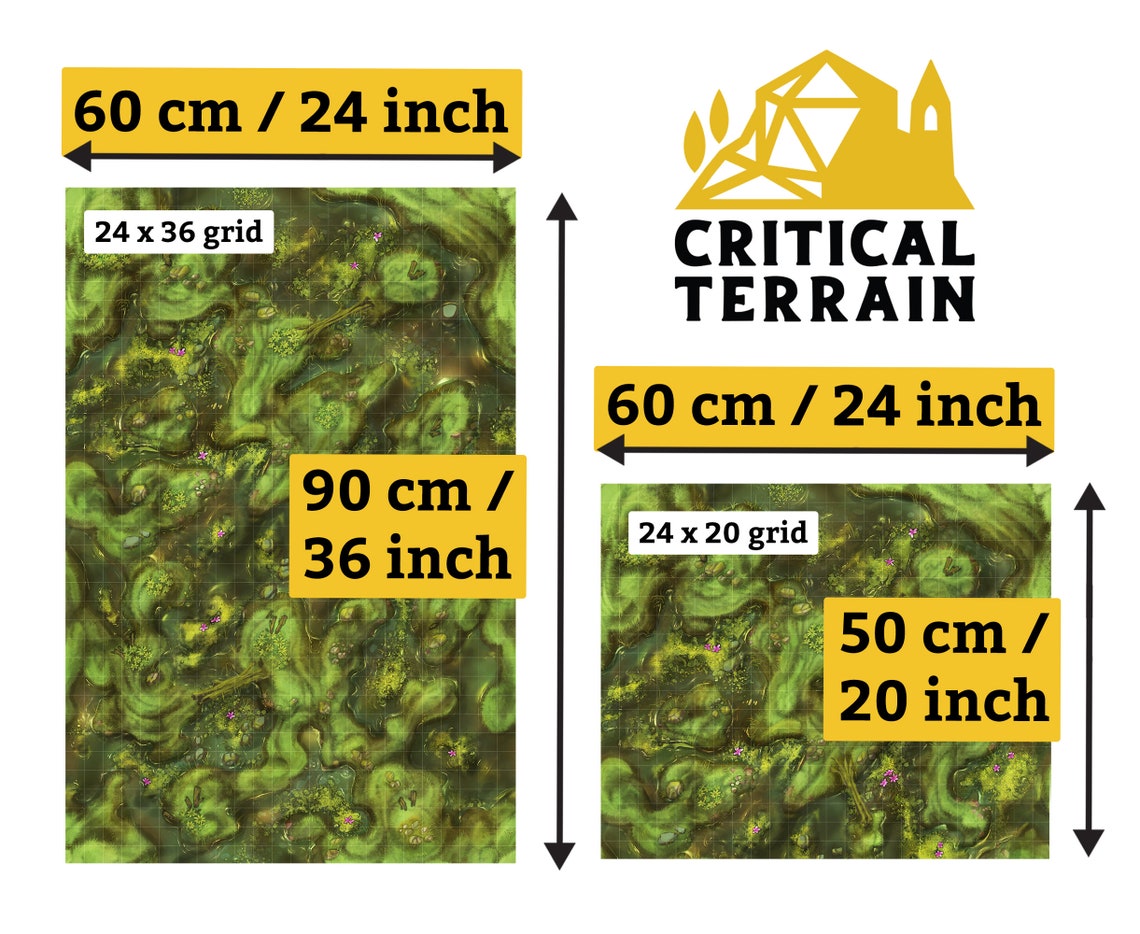 Swamp Battle Mat Terrain Essentials Cast 'n Play Etsy
