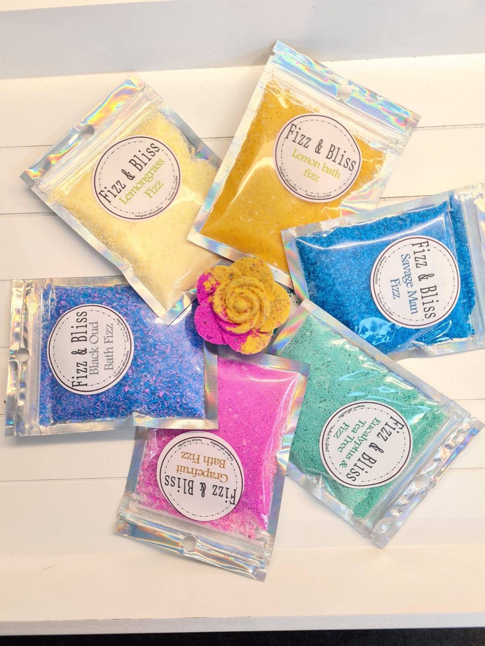 Bath Fizz Bath Dust Essential Oil Highly Scented Colourful Etsy UK