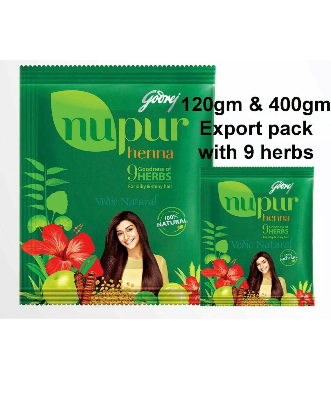 Nupur Henna With 9 Hair Growth Herbs for Silky & Shiny Hair | Etsy