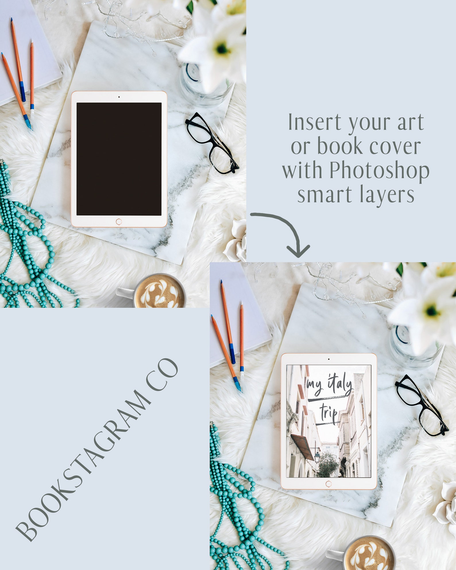 Feminine iPad Mockup Book Cover Mockup iPad Mockup Styled