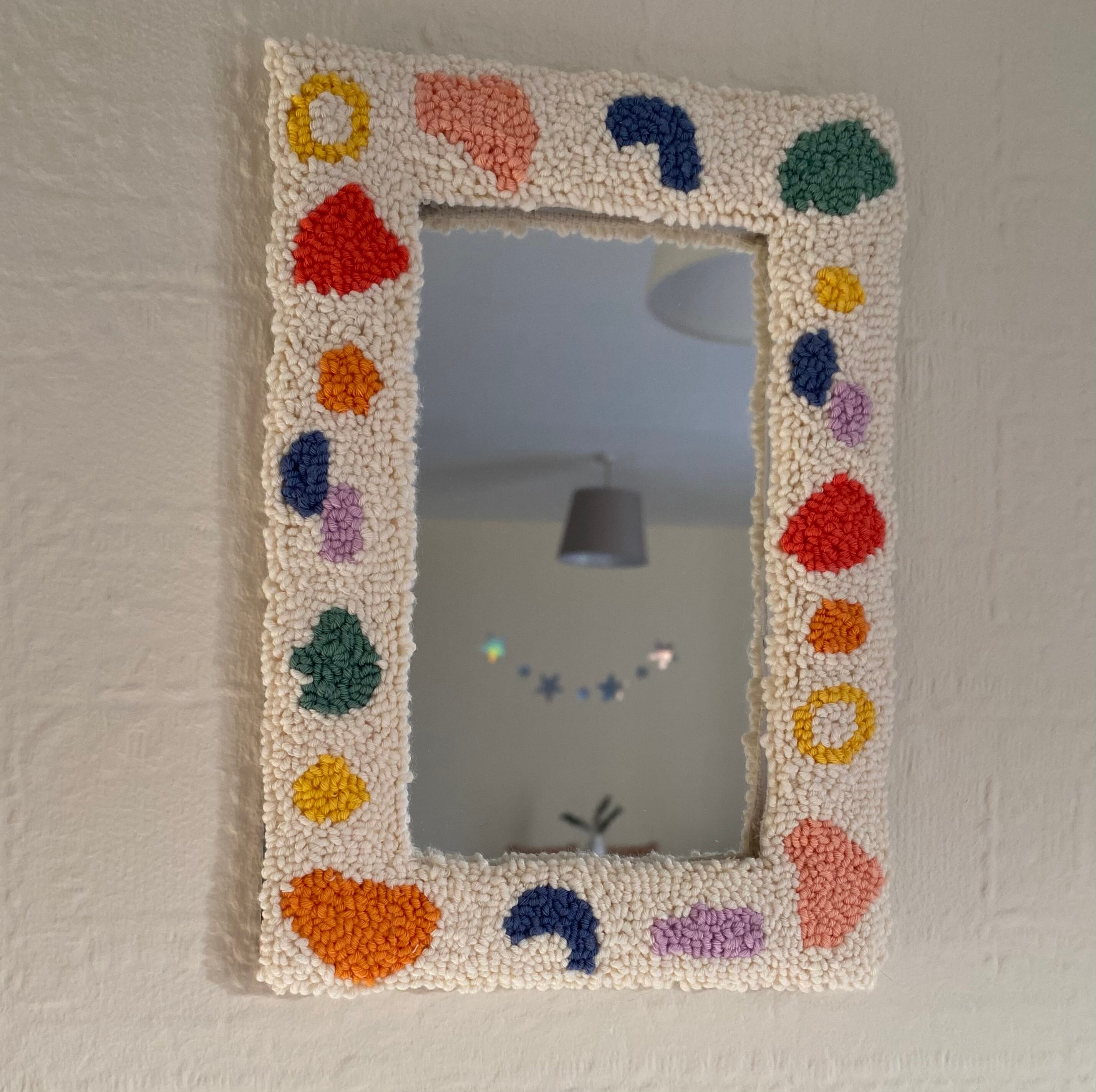 Handmade Punch Needle Mirror Etsy