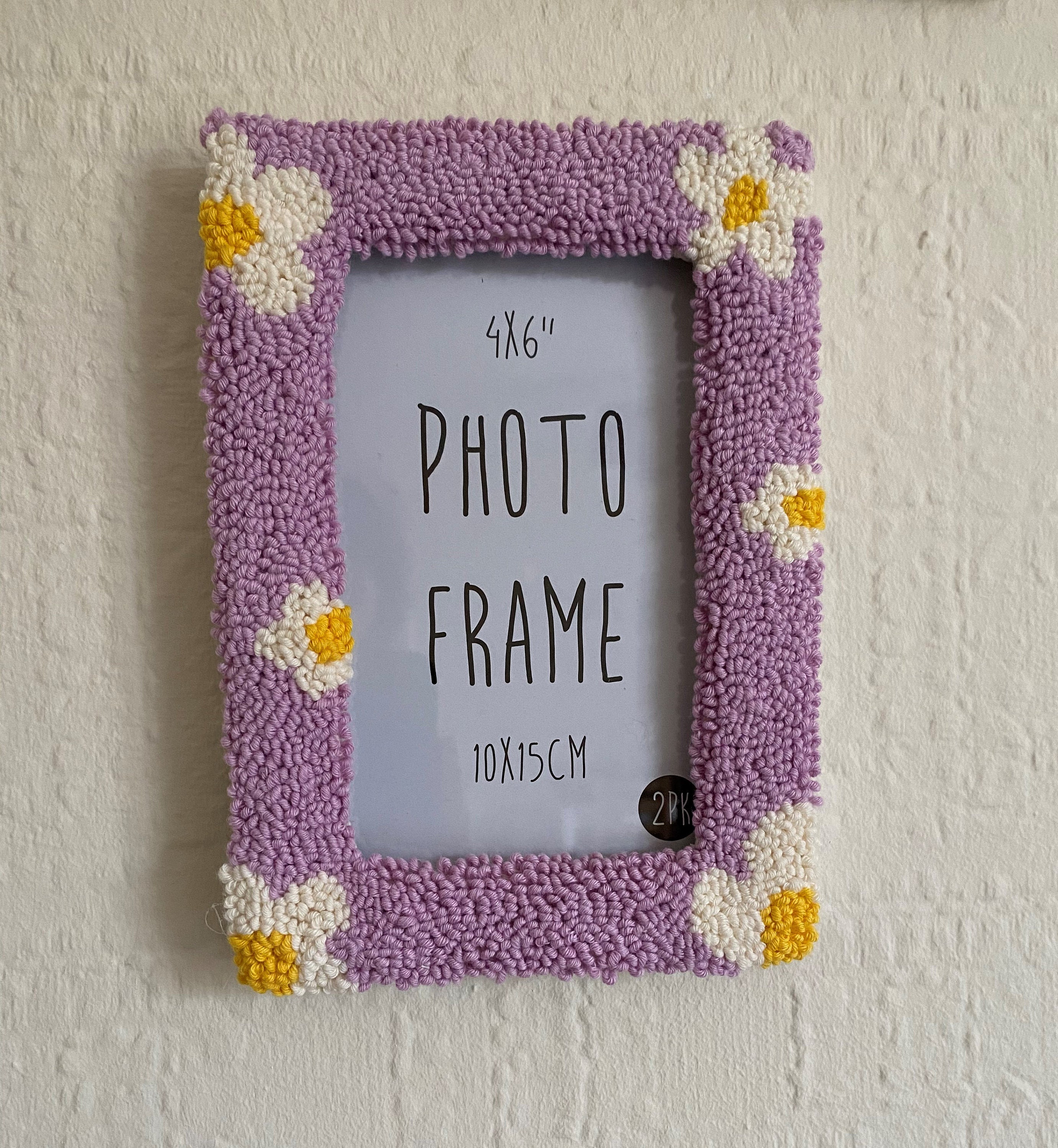 Handmade Punch Needle Photo Frame Etsy.de