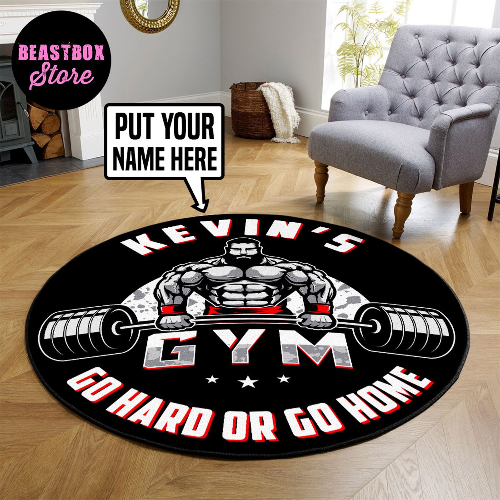 Customizable Gym rug Custom Gym rug Personalized Etsy