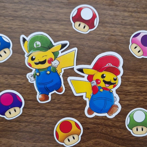 Luigi Pikachu Card Etsy UK