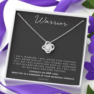 Customizable Addiction Recovery Gift, Warrior Necklace, Fighter Jewelry, NA, AA Gifts Women, Sobriety Anniversary, Sober Birthday