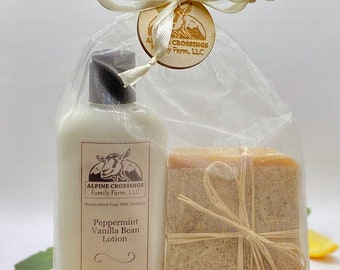 Peppermint Lemongrass Soap and Lotion Gift Set