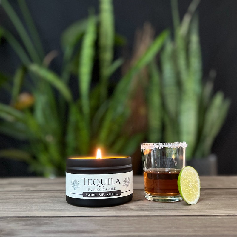Tequila Pairing Candle, Tequila Lover Gift, Margarita Gift, 8oz Soy Wax