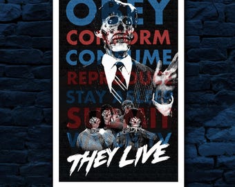 They Live - alternatieve filmposter / Cultfilms uit de jaren 80 / Cadeaus voor horrorfans / John Carpenter