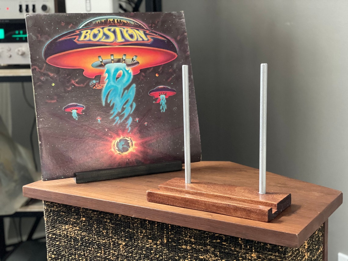 Premium Vinyl Record Now Playing Stand Wood & Aluminum Etsy