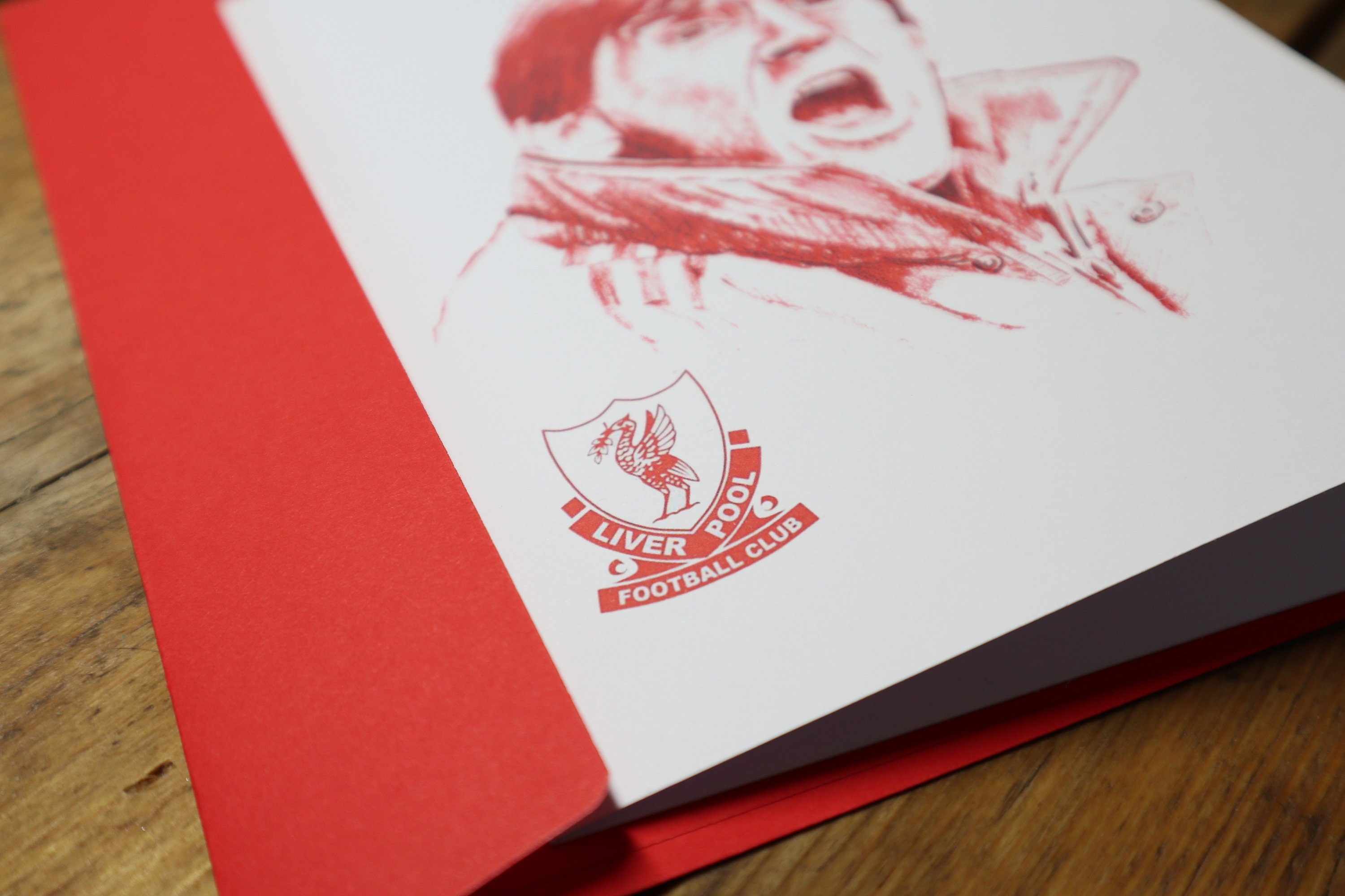 Handmade LFC Liverpool Football Club Greetings Card Kenny Dalglish