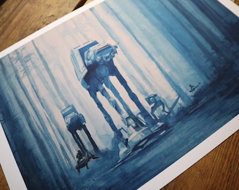 Star Wars "En promenad i skogen" konsttryck