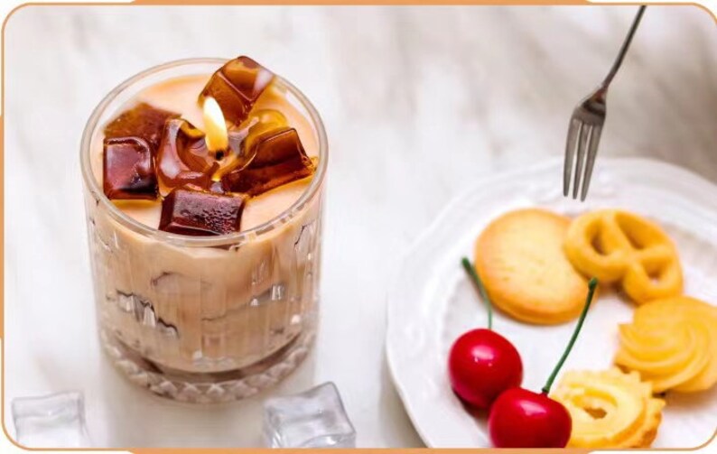 Iced Coffee Candle Caramel Latte Thanksgiving Gift Etsy