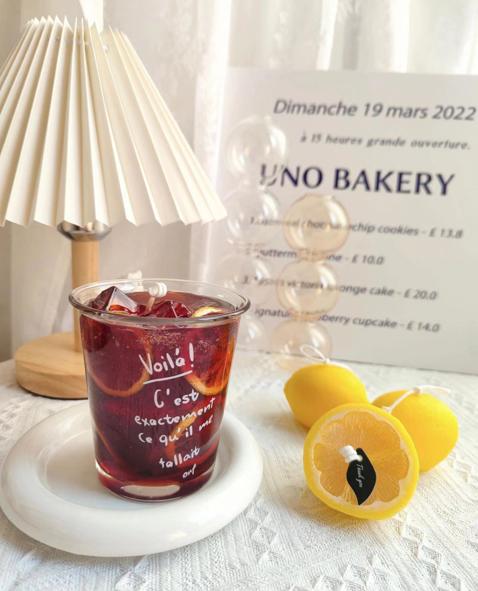 Iced Lemon Tea Candle Cute Fun Drink Candle Nature Gel Wax Etsy