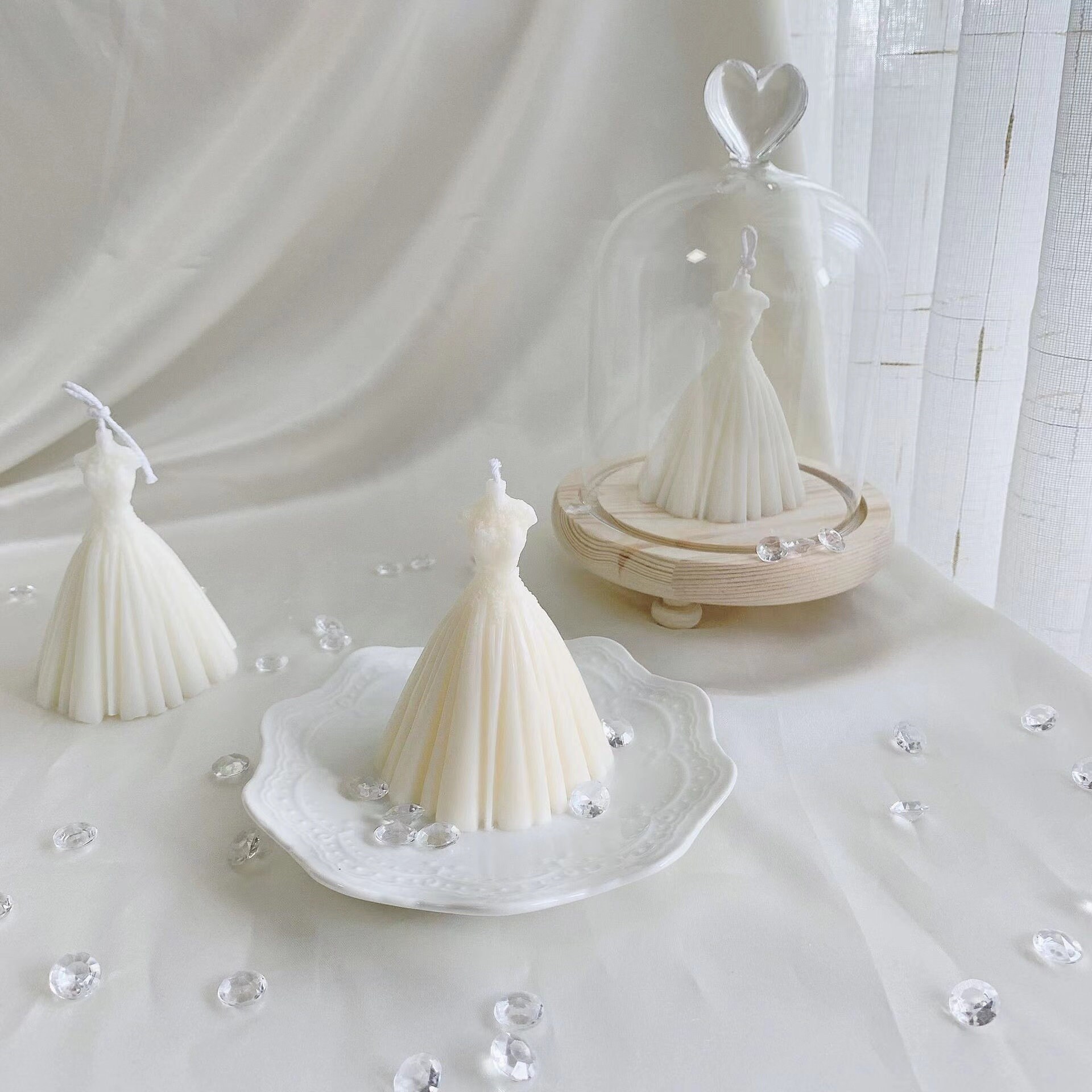 Women Wedding Dress Candle Bridal Gifts Home Decor Etsy