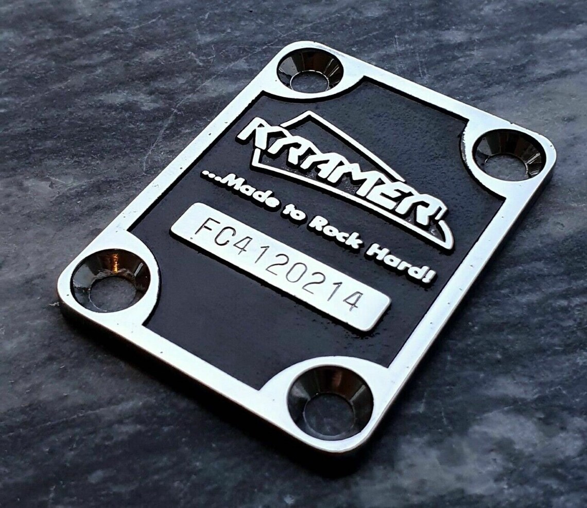 Kramer Electric guitar Neck Plate Chrome Etsy