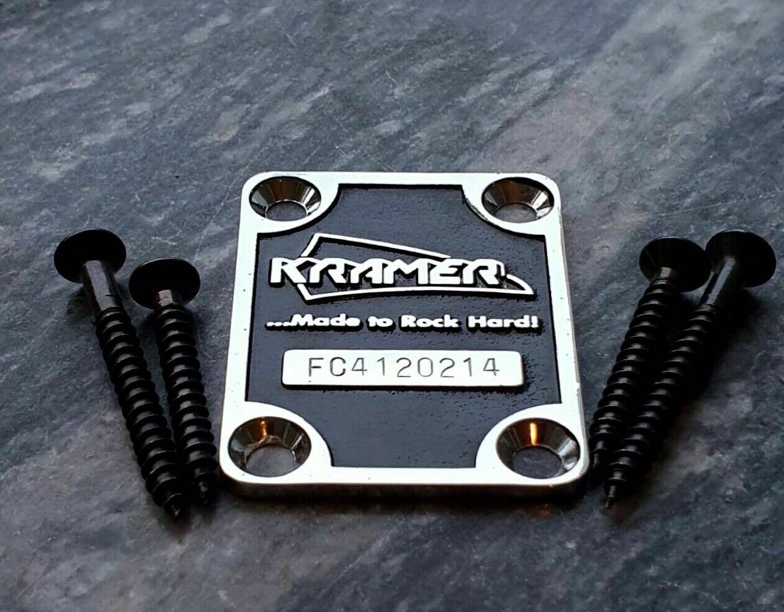 Kramer Electric guitar Neck Plate Chrome Etsy