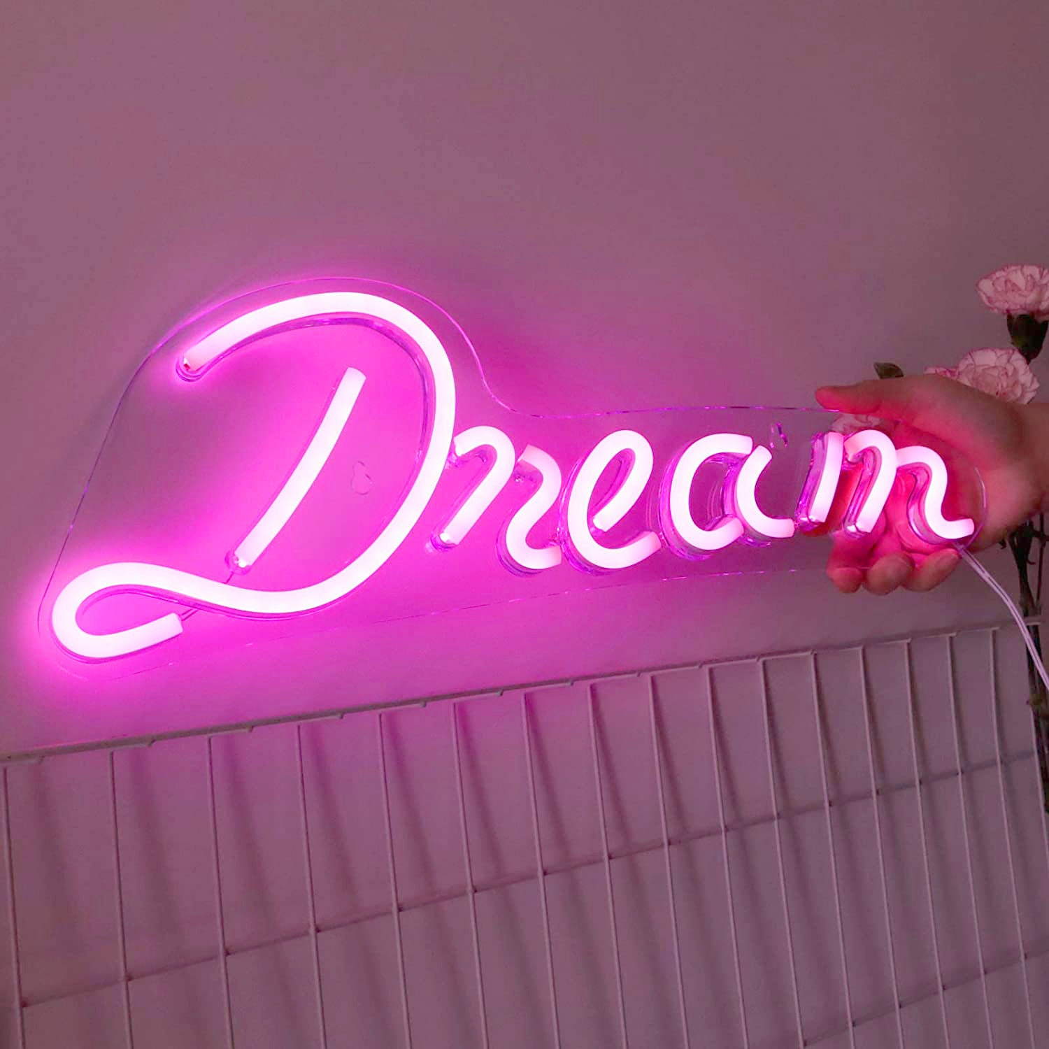 Pink Dream Led Neon Sign Dream Neon Sign Pink Neon Wall | Etsy