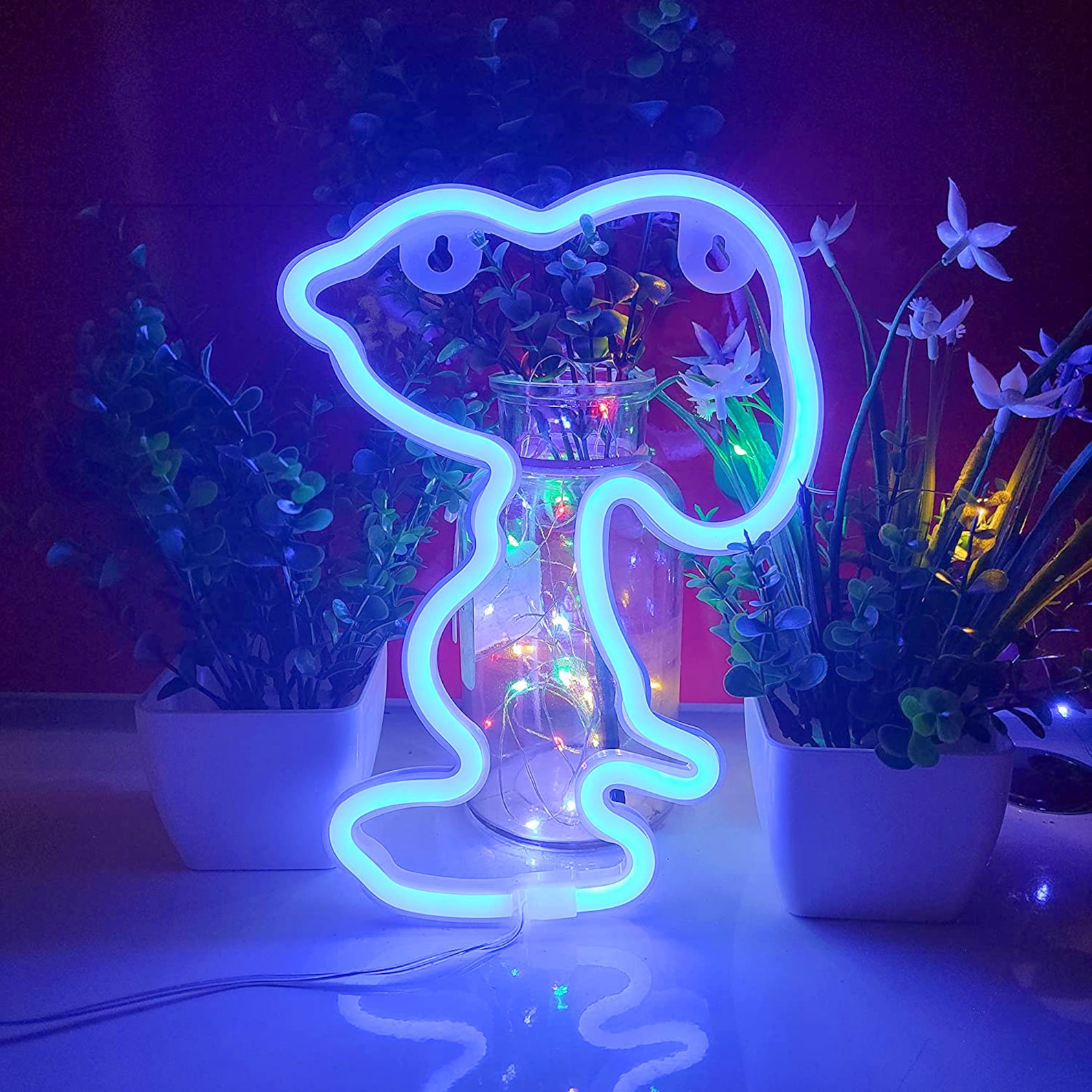 Blue Snoopy Dog Led Neon Sign Dog Neon Sign Blue Neon Wall | Etsy