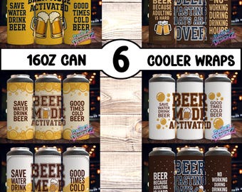 16-Unzen-4-in-1-Bierdosenkühler-Sublimationsverpackung • 16-Unzen-4-in-1-Bierkühler-Tumbler-Schalenverpackung • Sublimationsverpackung • PNG-Datei