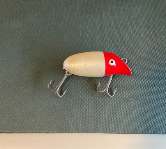 Vintage Popper Lure, Red and White Fat Topwater Crank Bait, Decor  Collectible Lad Pad Man Cave She Shed Style, Tackle Bait Rubber, Fishing -   Denmark