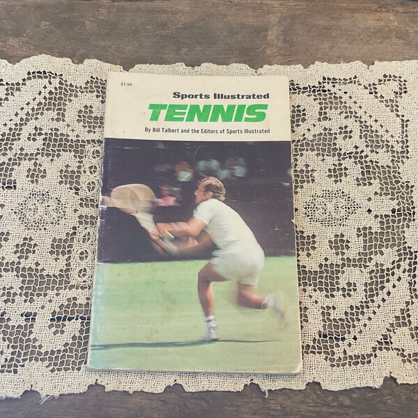 Vintage Tennis Book, Mid Century Racquet Instruction Tennis Lesson, John McEnroe, 1970s Old School Love of the Game, Men in Short Shorts