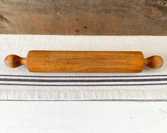 Rolling Pin Rounded Edge Vintage Wooden Rolling Pin - Etsy