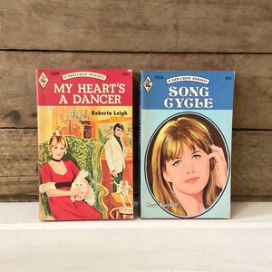 CLEARANCE — Vintage Harlequin Romance Novels, Set of 2, 1960s-70s, Love Stories Set in Canada, Music Song Ballet Dance, SC Romance Books, MC