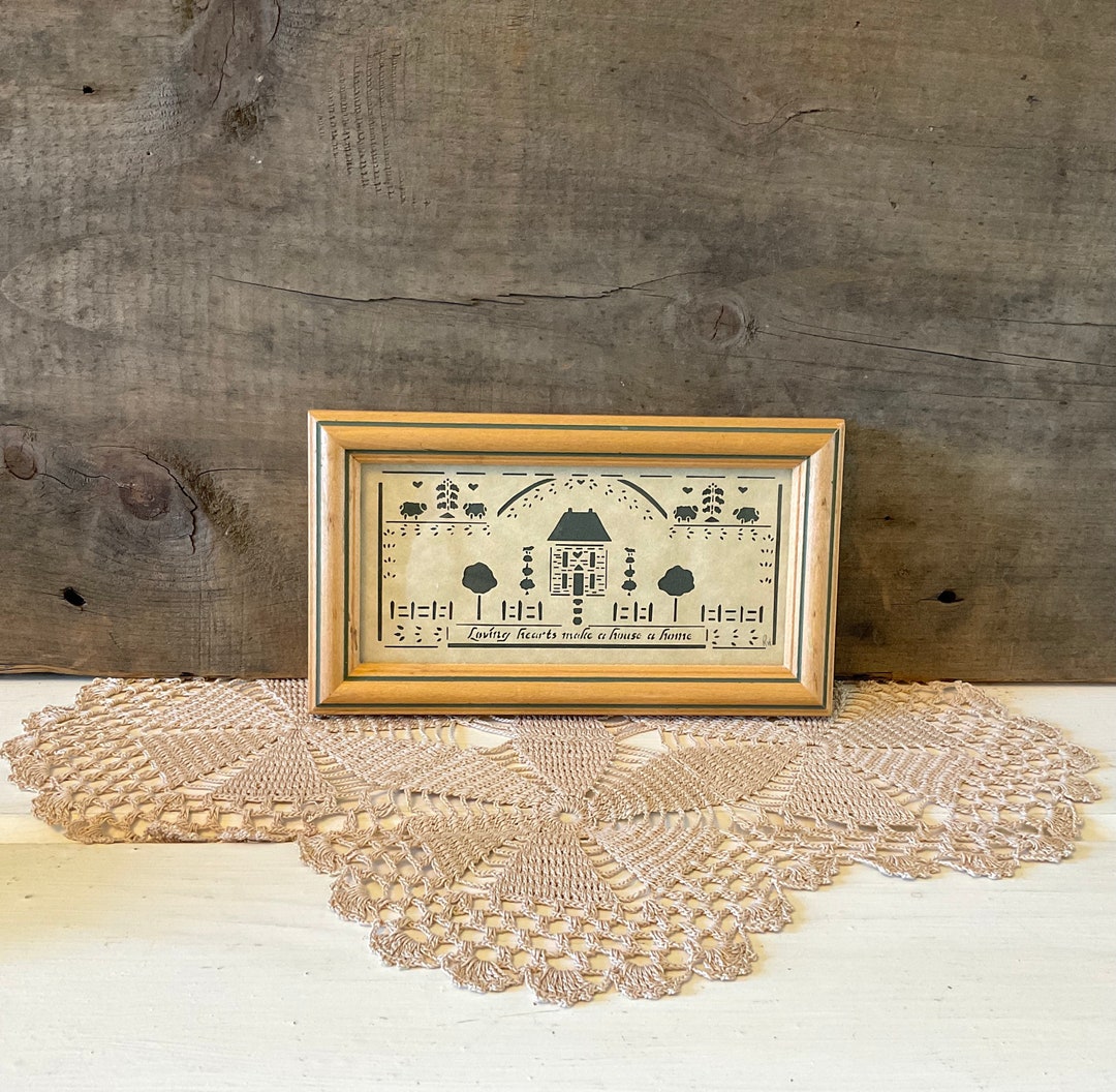 Framed Scissor Cut Art by Designs With Scissors 1990 Etsy