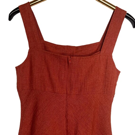 Vintage 70s Byers of California Rust Red Sundress… - image 7