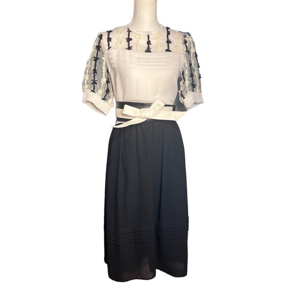 Vintage 80s Clement Laird for Cache Embroidered Pleated Midi Dress Sz  Medium 7/8 - Etsy
