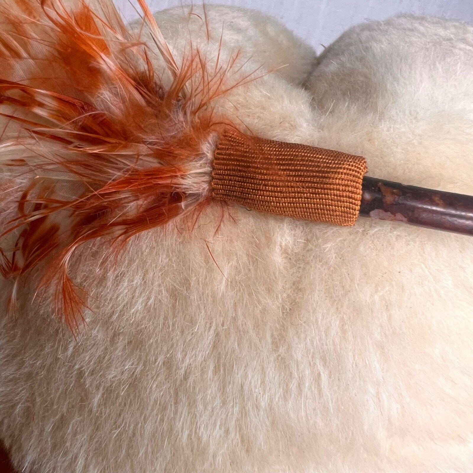 Vintage 60s Pinched Crown Fuzzy Fedora Hat 2 Tone White Rust Breton Mod Bellini Distressed fedora in white glazed toyo — East Village Hats main image 3