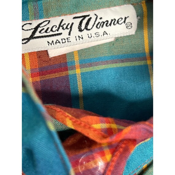 Vintage 80s Lucky Winner Juniors Size 13 Plaid Ru… - image 6