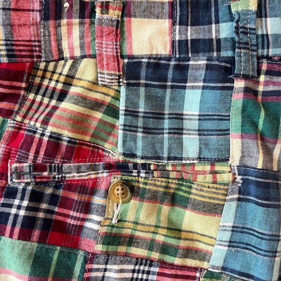 Orvis Mens Size 36 Patchwork Madras Plaid Bermuda… - image 6