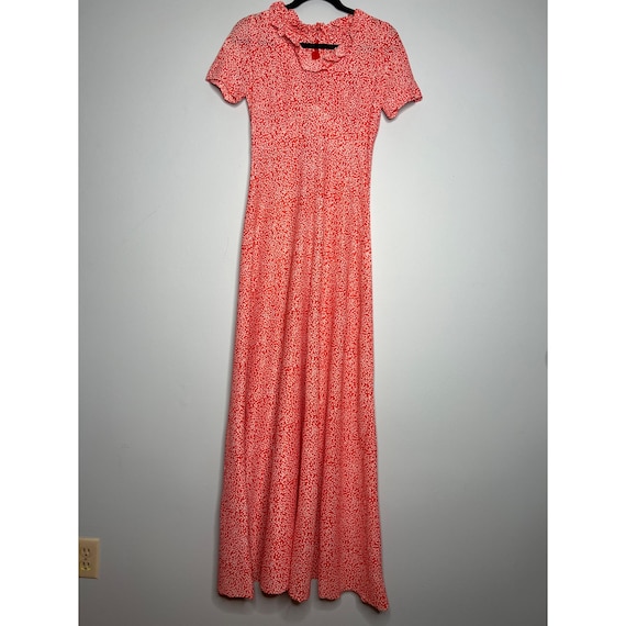 Vintage 70s Womens Medium Long Maxi Dress Cottage… - image 1