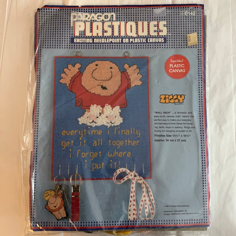 Vintage 1982 Ziggy Paragon Plastiques Needlepoint Kit Plastic Canvas Etsy