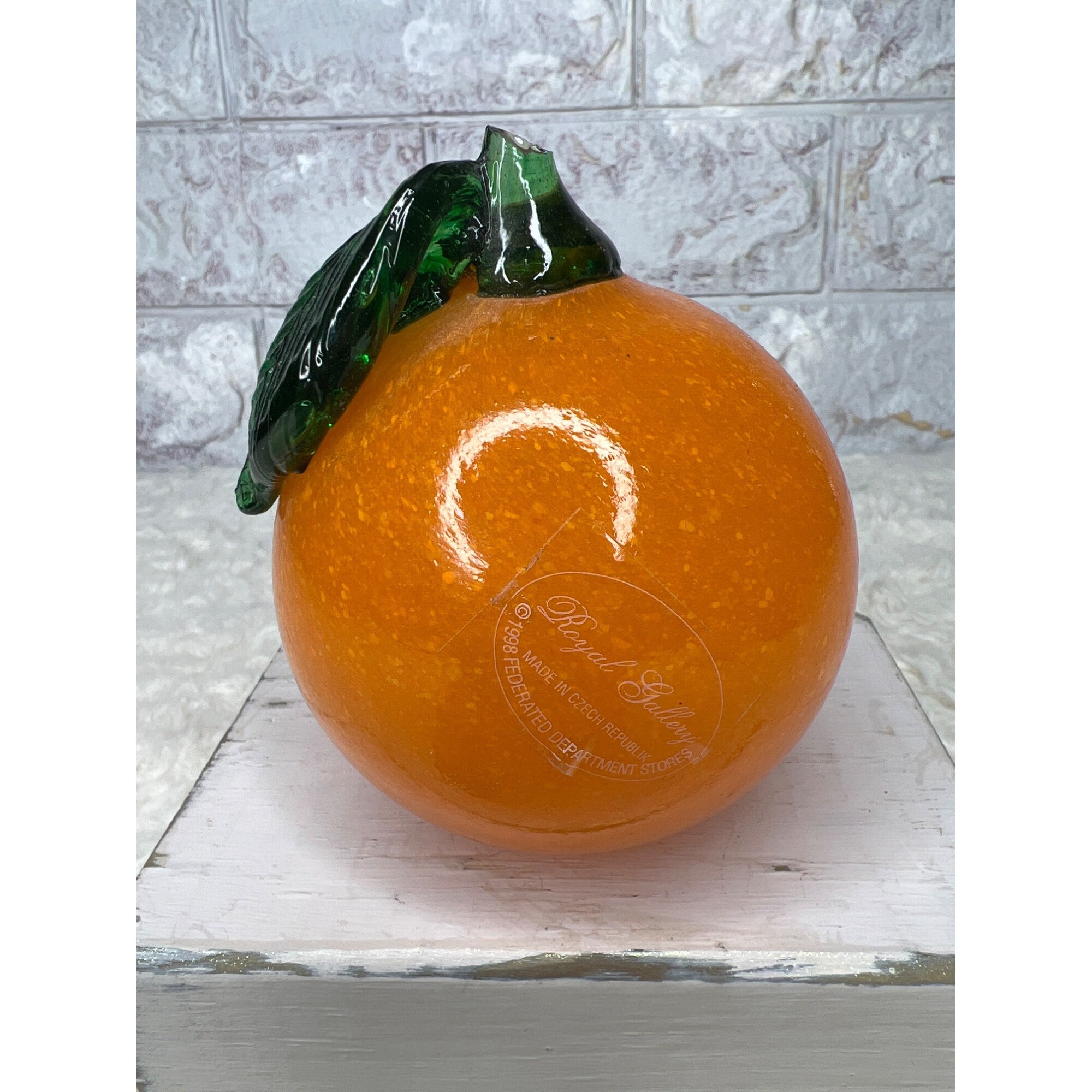 Royal Gallery Czech Blown Glass Fruit Banana Orange Bunch of Etsy