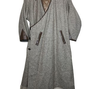 ジャケット・アウター YANTOR Tweed Wool Long Jacket YANTOR Tweed Wool Long Jacket